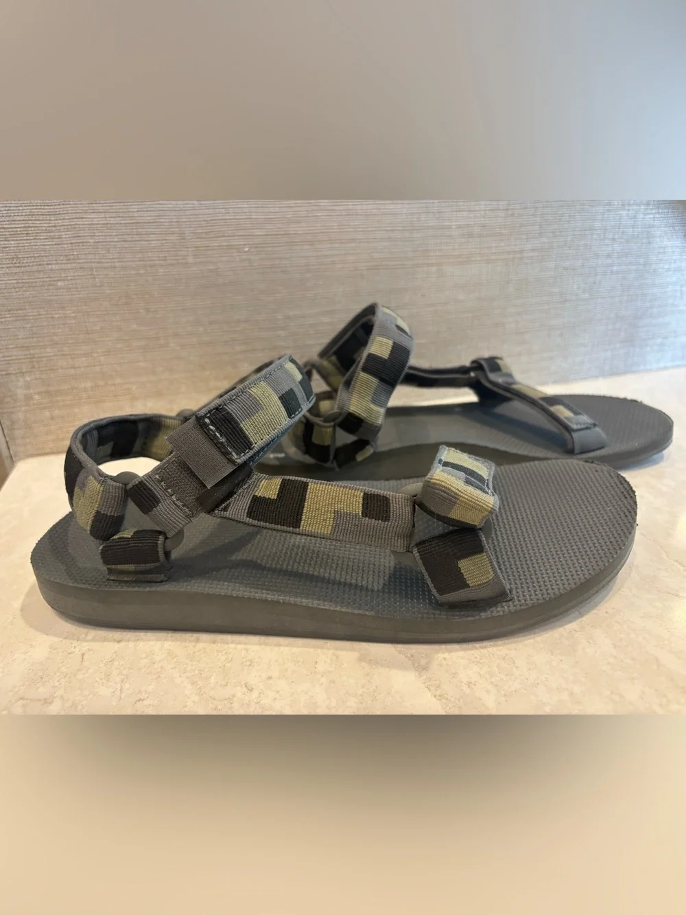 Teva Men's Sandals in Gray and Olive Camo